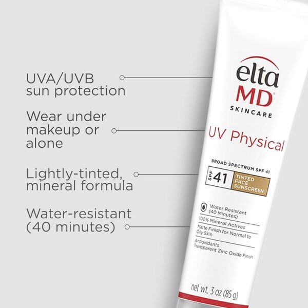 eltaMD UV Physical Broadband SPF 41 Tinted 3.0 oz - Image 2