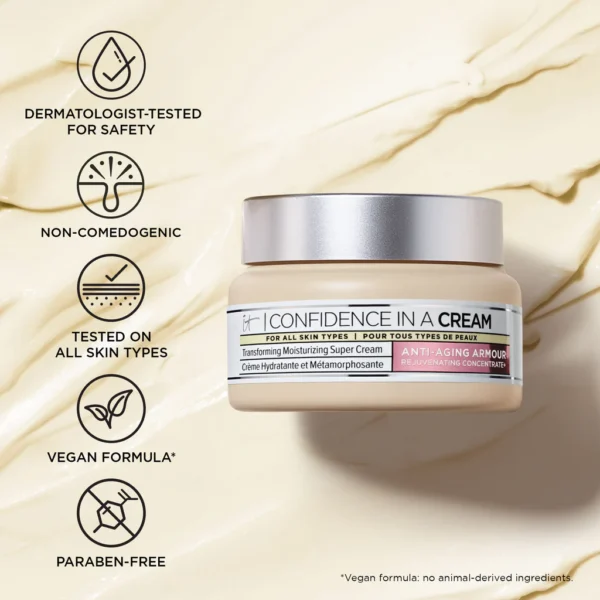 It Cosmetics Confidence In A Cream Face Moisturizer 60 ml - Image 4