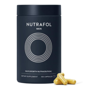 Nutrafol Men's Hair Growth Supplements, Clinically Tested for Visibly Thicker Hair and Scalp Coverage, Dermatologist Recommended - 1 Month Supply
