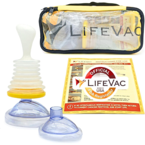 LifeVac Yellow Travel Kit - First Aid Kit, Portable Airway Suction Device | Anti Choking Device for Children and Adults