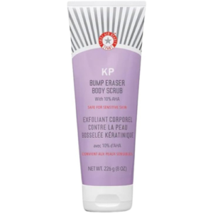 First Aid Beauty KP Bump Eraser Body Scrub with 10% AHA, 8 oz