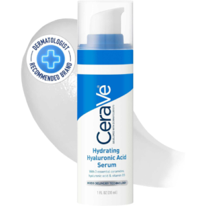 Cerave Hyaluronic Acid Serum for Face with Vitamin B5 and Ceramides, Hydrating Face Serum for Dry Skin, Fragrance Free, 1 Ounce