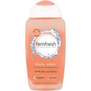 Femfresh Everyday Care Daily Intimate l Wash – Feminine Hygiene Shower & Bath Gel Cleanser – pH Balanced, Soap Free Gel Formula with Natural Aloe Vera & Calendula – 250 ml (Pack of 1)