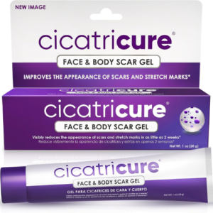 Cicatricure Face & Body Scar Gel, Reduces the Appearance of Old & New Scars, Stretch Marks, Surgery, Injuries, Burns and Acne, 1 Ounce (Packaging May Vary)
