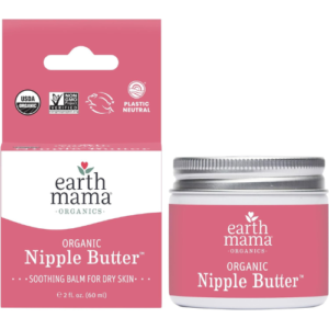 Organic Nipple Butter Breastfeeding Cream By Earth Mama | Lanolin-Free, Safe For Nursing & Dry Skin, Non-gmo Project Verified, 2-Fluid Ounce (Packaging May Vary)
