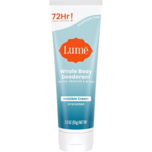 Lume Deodorant For Underarms & Private Parts 3oz Tube (Unscented)