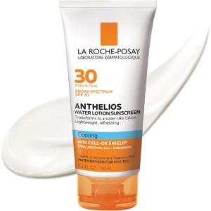La Roche-Posay Anthelios Cooling Water Lotion Sunscreen for Body and Face, Broad Spectrum Sunscreen SPF, Absorbs Quickly, Water Resistant Every Day Sun Protection for Sensitive Skin