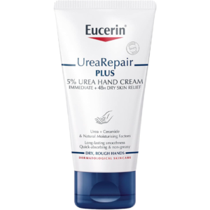 Eucerin UreaRepair Plus 5% Urea Hand Cream with Ceramides, Daily Moisture, Suitable for Mature & Diabetic, Instant 48-Hour Relief for Dry & Rough Skin, 75ml