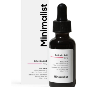 Minimalist 2% Salicylic Acid Serum For Oily Skin | Helps With Open Pores, Breakouts, Blackheads & Bumpy Texture | BHA Based Exfoliant for Oily Skin | 30ml