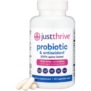 Just Thrive Probiotic & Antioxidant Supplement - 100% Spore-Based Digestive and Immune Support - Gluten Free, 90 Caps