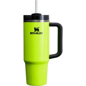 Stanley Quencher H2.0 FlowState Stainless Steel Vacuum Insulated Tumbler with Lid and Straw for Water, Iced Tea or Coffee, Smoothie and More, Neon Yellow, 30 OZ