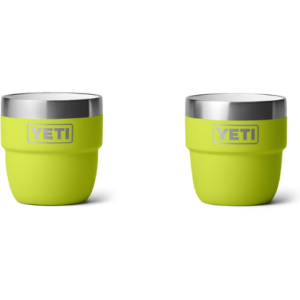 YETI Rambler 4 oz Stackable Cup, Stainless Steel, Vacuum Insulated Espresso/Coffee Cup, 2 Pack, Chartreuse