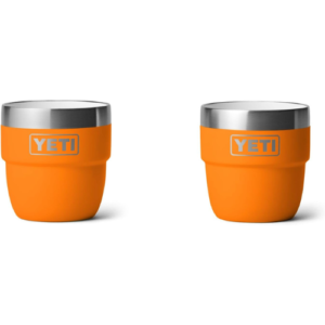 YETI Rambler 4 oz Stackable Cup, Stainless Steel, Vacuum Insulated Espresso/Coffee Cup, 2 Pack, King Crab