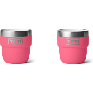 YETI Rambler 4 oz Stackable Cup, Stainless Steel, Vacuum Insulated Espresso/Coffee Cup, 2 Pack, Tropical Pink