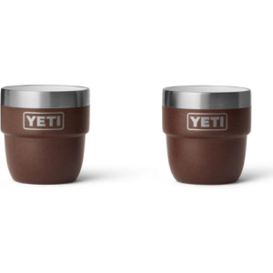 YETI Rambler 4 oz Stackable Cup, Stainless Steel, Vacuum Insulated Espresso/Coffee Cup, 2 Pack, Wetlands Brown
