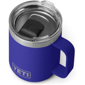 YETI Rambler 10 oz Stackable Mug, Vacuum Insulated, Stainless Steel with MagSlider Lid, Offshore Blue