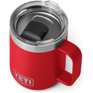 YETI Rambler 10 oz Stackable Mug, Vacuum Insulated, Stainless Steel with MagSlider Lid, Rescue Red