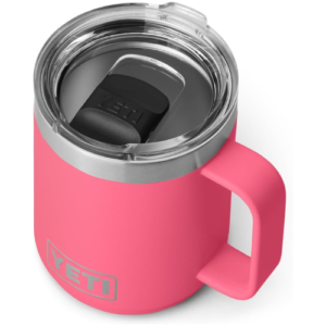 YETI Rambler 10 oz Stackable Mug, Vacuum Insulated, Stainless Steel with MagSlider Lid, Tropical Pink
