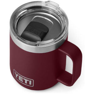 YETI Rambler 10 oz Stackable Mug, Vacuum Insulated, Stainless Steel with MagSlider Lid, Wild Vine Red