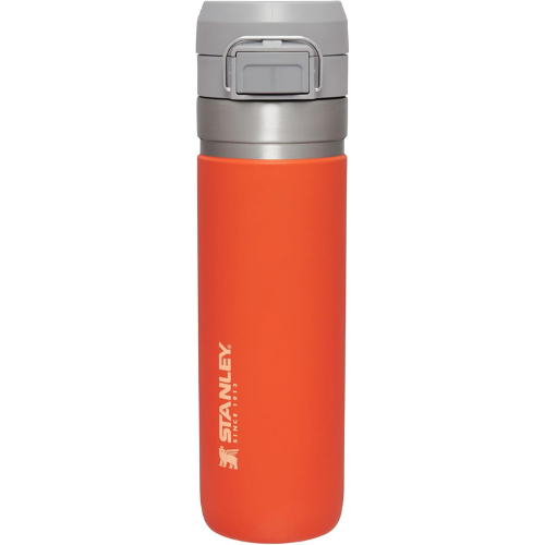 Stanley Quick Flip GO Water Bottle 24 OZ | Push Button Lid | Leakproof & Packable for Travel & Sports | Insulated Stainless Steel | BPA-Free | Tigerlily