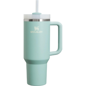Stanley Quencher H2.0 Tumbler with Handle 40 oz | Screw Off Lid with Included Straw | Leakproof & Car Cupholder Compatible for Travel | Insulated Stainless Steel Cup for Water and More | Seafoam