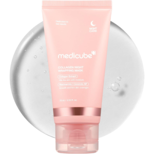 Medicube Collagen Overnight Wrapping Peel Off Facial Mask Pack - Elasticity & Hydration Care, Reduces Sagging & Dullness - Hydrolyzed Collagen For Glowing Skin - Korean Skin Care, 2.53 fl.oz