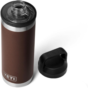 YETI Rambler 18 oz Bottle, Vacuum Insulated, Stainless Steel with Chug Cap, Wetlands Brown