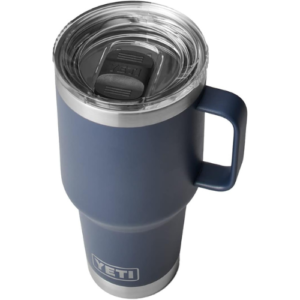 Yeti Rambler 30 oz Travel Mug, Stainless Steel, Vacuum Insulated with Stronghold Lid, Navy