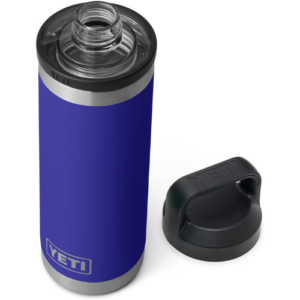 YETI Rambler 18 oz Bottle, Vacuum Insulated, Stainless Steel with Chug Cap, Offshore Blue