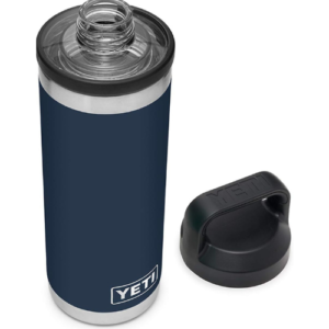 YETI Rambler 18 oz Bottle, Vacuum Insulated, Stainless Steel with Chug Cap, Navy