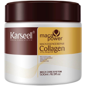 Karseell Collagen Maca Hair Treatment Deep Repair Conditioning Hair Mask Argan Oil Coconut Oil Essence for Dry Damaged Hair All Hair Types 16.90 Fl oz 500ml