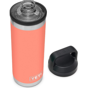 YETI Rambler 18 oz Bottle, Vacuum Insulated, Stainless Steel with Chug Cap, Coral