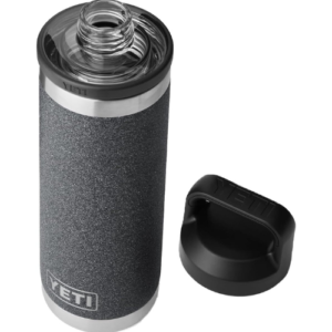 YETI Rambler 18 oz Bottle, Vacuum Insulated, Stainless Steel with Chug Cap, Black Stone