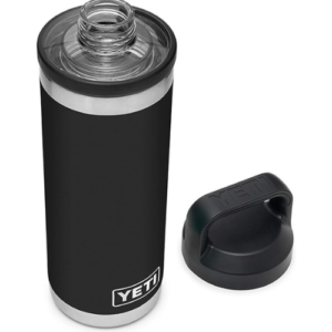 YETI Rambler 18 oz Bottle, Vacuum Insulated, Stainless Steel with Chug Cap, Black