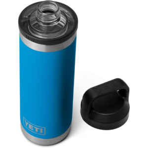 YETI Rambler 18 oz Bottle, Vacuum Insulated, Stainless Steel with Chug Cap, Big Wave Blue