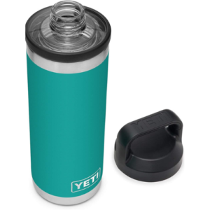 YETI Rambler 18 oz Bottle, Vacuum Insulated, Stainless Steel with Chug Cap, Aquifer Blue