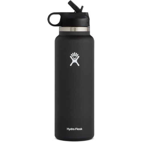Hydro Flask Wide Mouth Straw Lid - Stainless Steel Reusable Water Bottle - Vacuum Insulated, Dishwasher Safe, BPA-Free, Non-Toxic