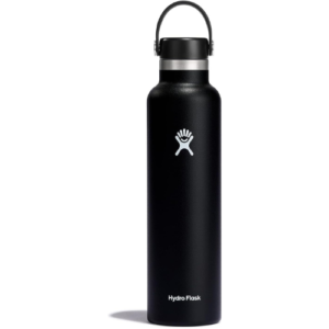 Hydro Flask Standard Mouth Water Bottle, Flex Cap - 24 oz, Black