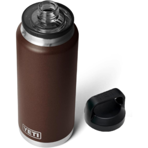 YETI Rambler 36 oz Bottle, Vacuum Insulated, Stainless Steel with Chug Cap, Wetlands Brown