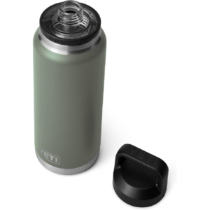 YETI Rambler 36 oz Bottle, Vacuum Insulated, Stainless Steel with Chug Cap, Camp Green