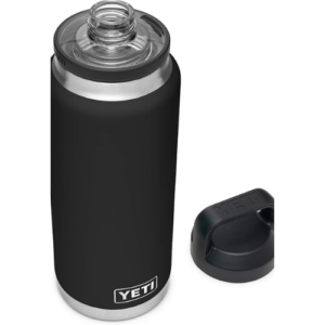 YETI Rambler 36 oz Bottle, Vacuum Insulated, Stainless Steel with Chug Cap, Black