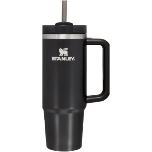Stanley Quencher H2.0 FlowState Stainless Steel Vacuum Insulated Tumbler with Lid and Straw for Water, Iced Tea or Coffee, Smoothie and More, Black Glow, 30 oz