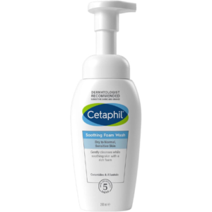 Cetaphil Soothing Foam Face Wash, 200ml, Foaming Cleanser with Ceramides for Normal, Dry or Sensitive Skin, Vegan-Friendly