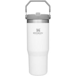 STANLEY IceFlow Stainless Steel Tumbler with Straw Vacuum Insulated Water Bottle for Home, Office or Car Reusable Cup with Straw Leakproof Flip Cold for 12 Hours or Iced for 2 Days 30 OZ, Polar, 1 ea