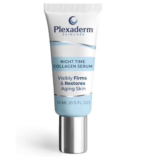 Plexaderm 15 mL Night Time Collagen Serum for Firmer, Fuller, more Youthful Looking Skin, Anti-Aging Collagen & Peptide Serum for Women & Men, Paraben-Free, Developed in the USA