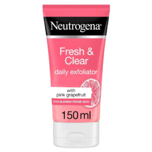 NEUtrogena, Fresh & Clear Daily Exfoliator, Pink Grapefruit & Vitamin C, Blemish Prone Skin, 150Ml