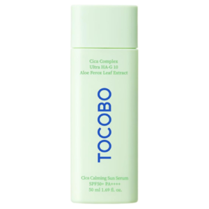 TOCOBO Cica Calming Sun Serum SPF50 PA++++ 50 ml 1.69 fl. oz - Fermented Cica Complax, Cape Aloe Leaf Extract, Soothing Overheated Skin, Reduces Skin Tempetature