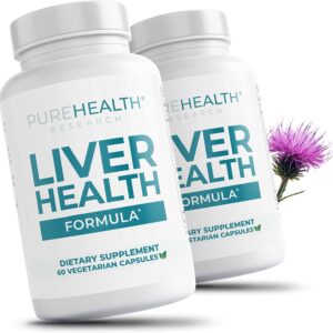 Liver Health Detox and Cleanse Supplement for Fatty Liver - Healthy Liver Blend with Artichoke Extract, Milk Thistle and Dandelion - Liver Support Support Supplements for Women & Men - 2 Bottles