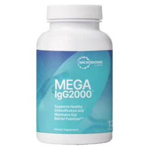 Microbiome Labs Mega IgG2000 - Dairy-Free Bovine Serum Capsules - High Concentration Immunoglobulin Supplements to Support Digestive Health, Gut Health & Detox - Casein & Lactose-Free (120 Count)