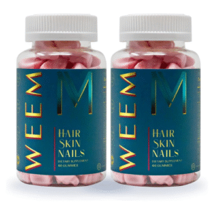 WEEM Hair Skin and Nails Gummies - Supports Healthy Hair - Vegan biotin Vitamins for Women & Men Supports Faster Hair Growth, Stronger Nails, Healthy Skin, Extra Strength 10,000mcg (2)